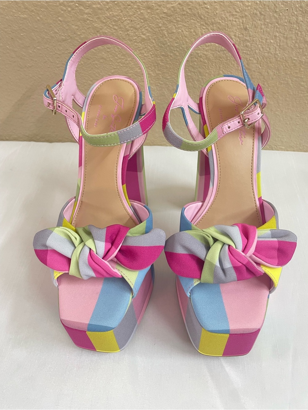 Gianni Bini x Jess Southern Women’s Carrie Plaid
Platform Sandals Size 7.5 M - Picture 5 of 14